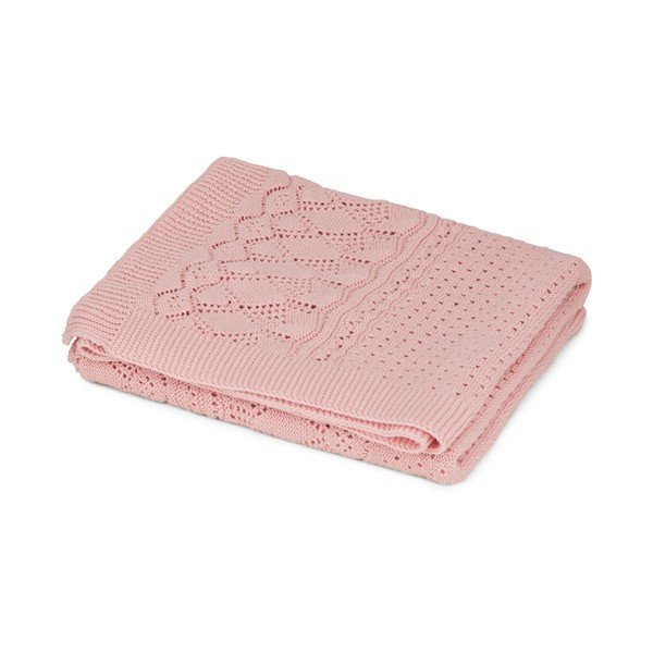 Staroružová pletená detská deka z Bio bavlny 80x100 cm Sorbet – Cam Cam Copenhagen
