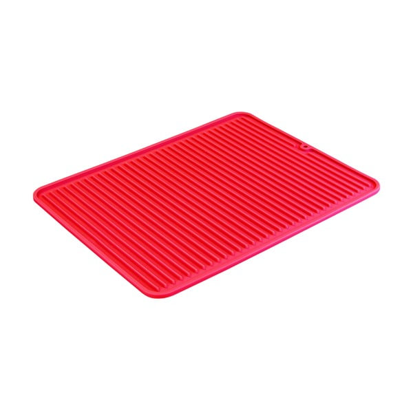 Červený odkvapávač na riad iDesign Lineo, 40 x 32 cm