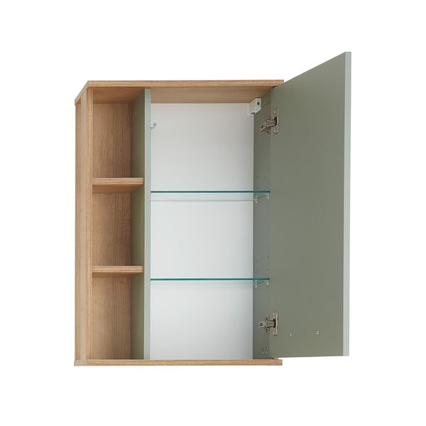 Zelená závesná kúpeľňová skrinka v dekore duba 51x75 cm Set 963 - Pelipal-image-2