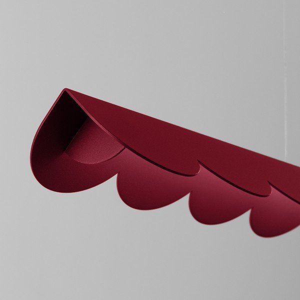 Vínovočervené hliníkové LED závesné svietidlo BISCUIT – Thoro-image-3
