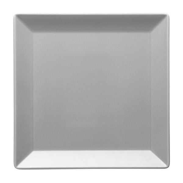Sada 6 matných sivých tanierov Manhattan City Matt, 21 × 21 cm