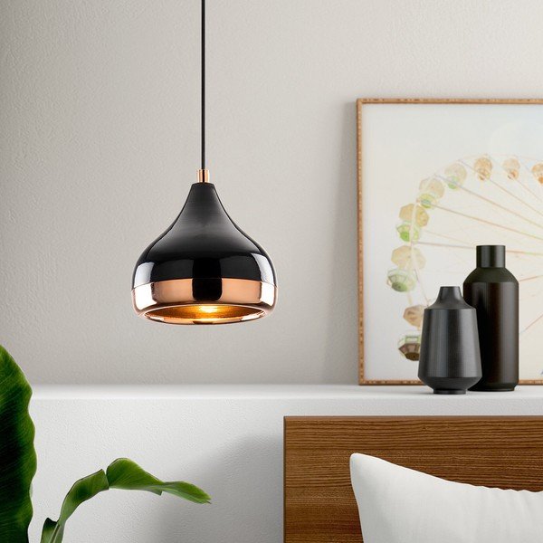 Závesné svietidlo v čierno-medenej farbe Opviq lights Yildo, ø 17 cm-image-4