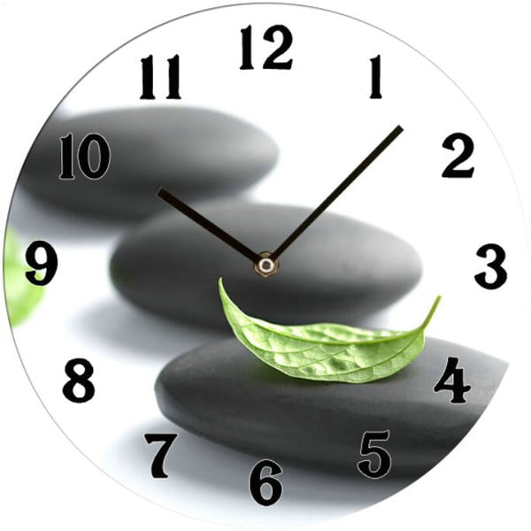 Sklenené hodiny Zen, 34 cm