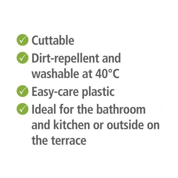 Sivá plastová kúpeľňová predložka 65x200 cm Sassi – Wenko-image-3