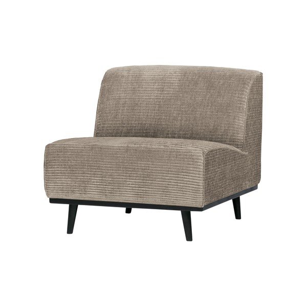 Sivohnedé menčestrové kreslo BePureHome Statement-image-1
