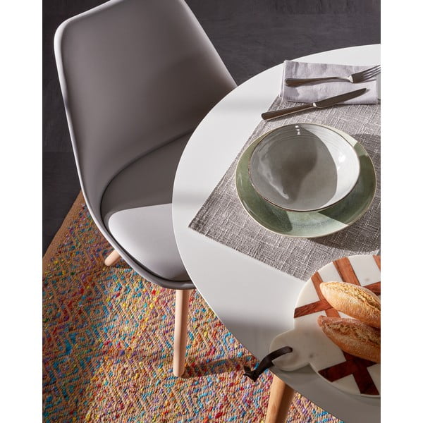 Biely rozkladací jedálenský stôl s bielou doskou 90x120 cm Oqui – Kave Home-image-3