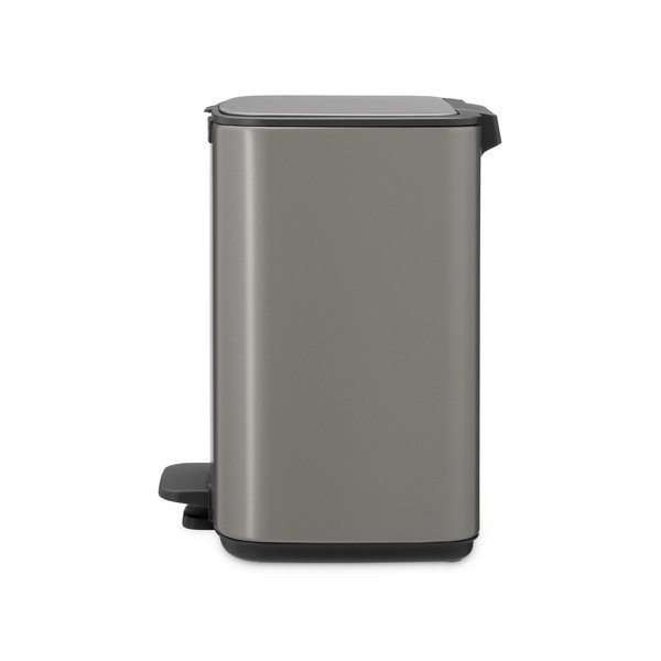 Sivý pedálový oceľový odpadkový kôš 7 l Bo – Brabantia-image-3