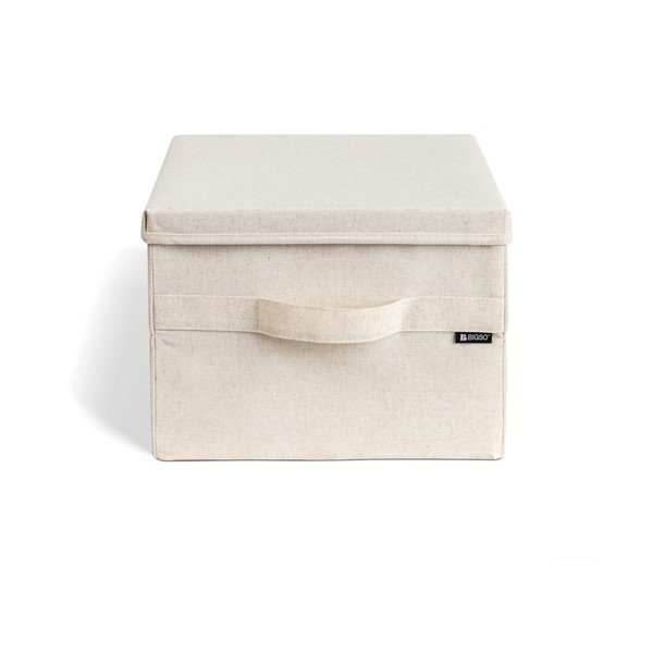 Béžový látkový úložný box s vekom 31x41x22 cm Soft Storage Medium – Bigso