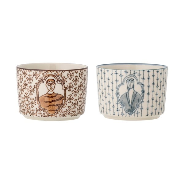 Krémové misky v súprave 2 ks z kameniny 230 ml Tonia – Bloomingville