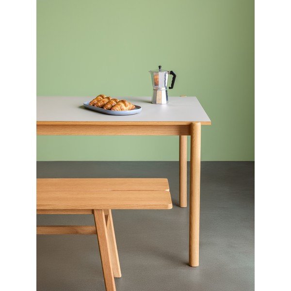 Jedálenský stôl z dubového dreva 107x190 cm Oblique – Hübsch-image-1