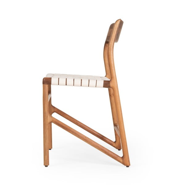 Biela/hnedá jedálenská stolička Fawn – Gazzda-image-4