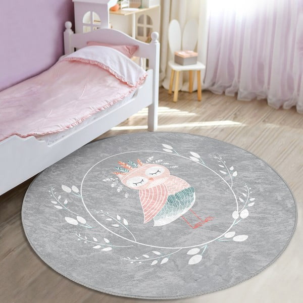 Sivý detský koberec ø 100 cm Comfort – Mila Home-image-1
