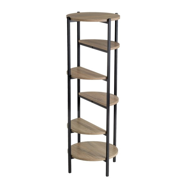 Regál v čierno-prírodnej farbe v dekore duba 40x110 cm – Casa Selección