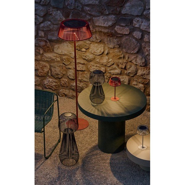 LED stolové/prenosné solárne vonkajšie svietidlo ø 33 cm Aldet – Kave Home-image-1