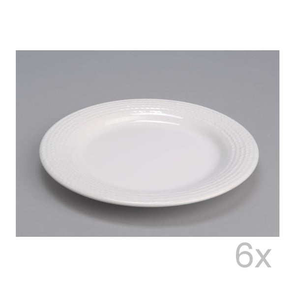 Dezertný tanier White 25 cm (6 ks)