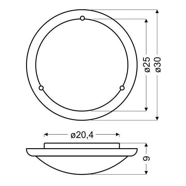 LED stropné svietidlo so skleneným tienidlom v bielo-prírodnej farbe ø 30 cm Pine – Candellux Lighting-image-1