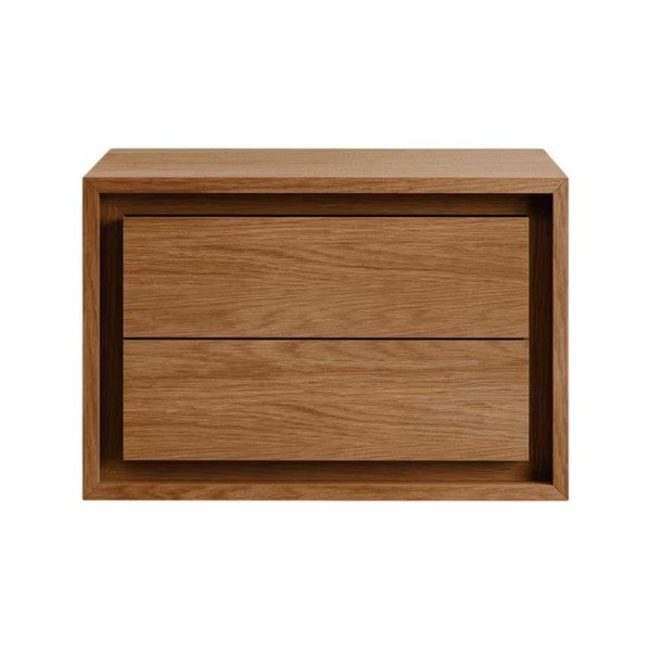 Hnedá závesná skrinka pod umývadlo z teakového dreva 60x40 cm Kenta – Kave Home-image-3