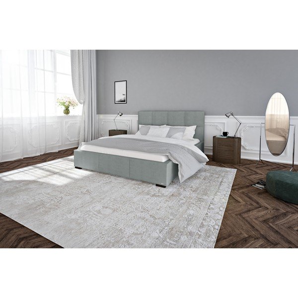 Sivá dvojlôžková posteľ s roštom a úložným priestorom Guy Laroche Home Fascination, 140 x 200 cm-image-4