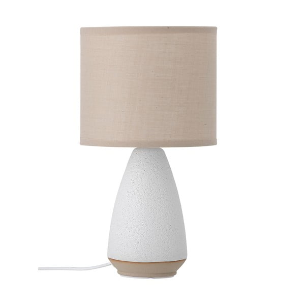 Biela/béžová stolová lampa s textilným tienidlom (výška 27,5 cm) Paprica – Bloomingville