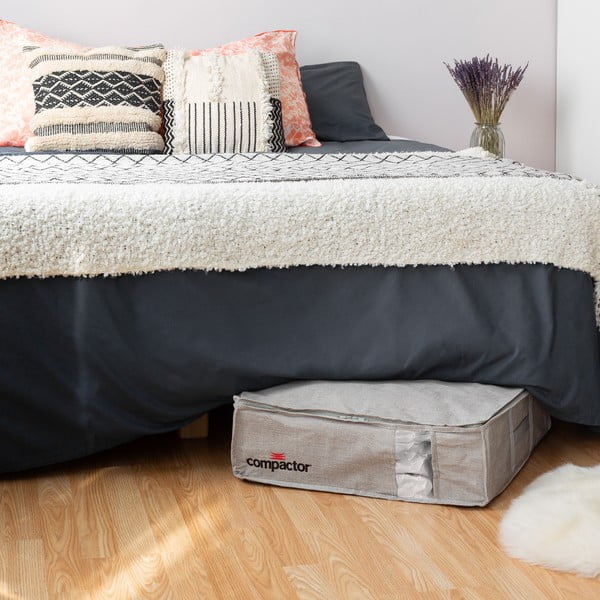 Sivý kompresný úložný box Compactor Oxford, 145 l-image-1