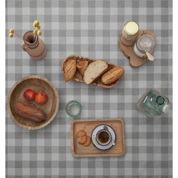 Obrus Really Nice Things Lino Grey Vichy, 140 x 200 cm-image-2