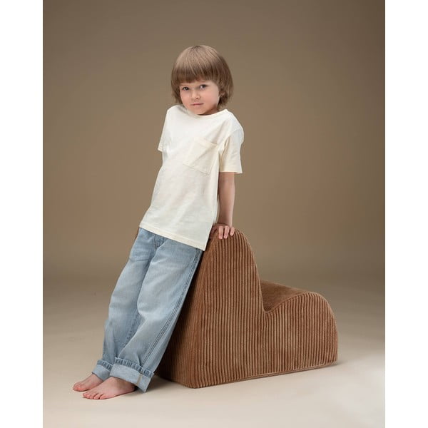 Hnedé menčestrové detské kresielko Cloud – Wigiwama-image-3