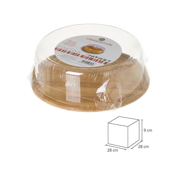 Okrúhly podnos z bambusu s vekom Casa Selección Bamboo-image-4