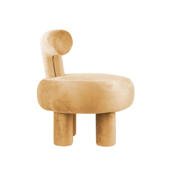 Žlté zamatové kreslo Abrazo – Leitmotiv-image-2