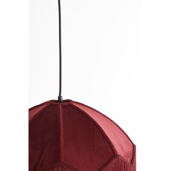 Vínové závesné svietidlo s textilným tienidlom ø 40 cm Malacia – Light & Living-image-3