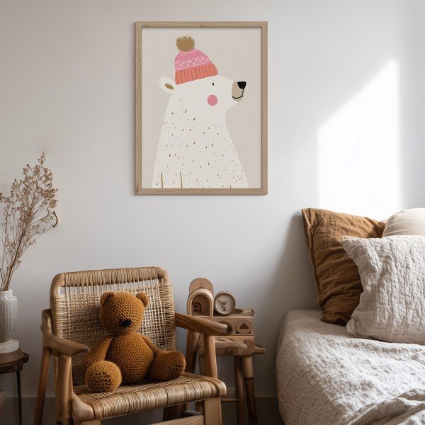 Detský obrázok 30x40 cm White Bear – Styler-image-2