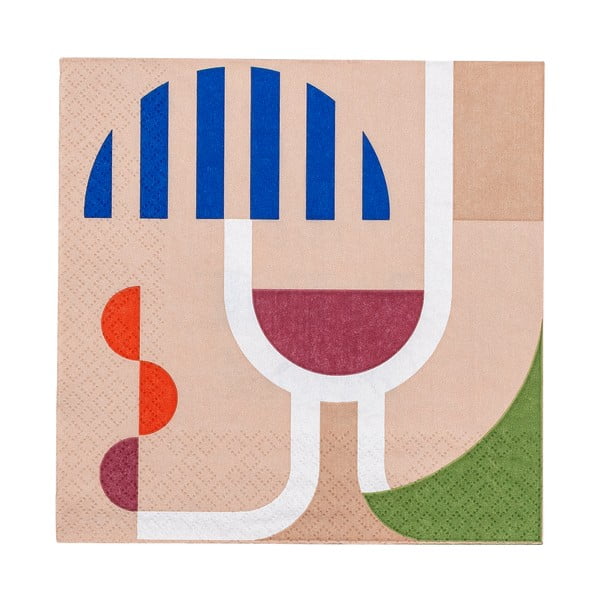 Papierové obrúsky v súprave 20 ks Wine – Bloomingville