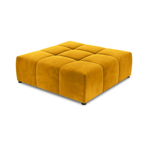 Žltý zamatový modul pohovky Rome Velvet - Cosmopolitan Design