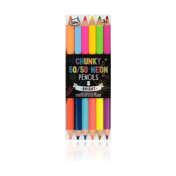 Sada 6 obojstranných pasteliek NPW Chunky Pencils