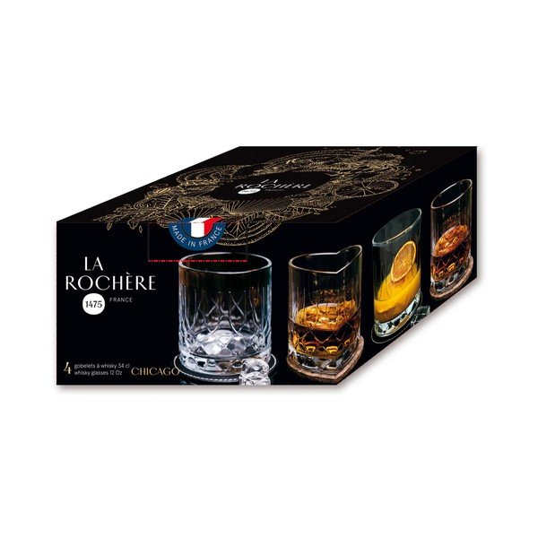 Poháre v súprave 4 ks na whisky 340 ml Chicago – La Rochére-image-3