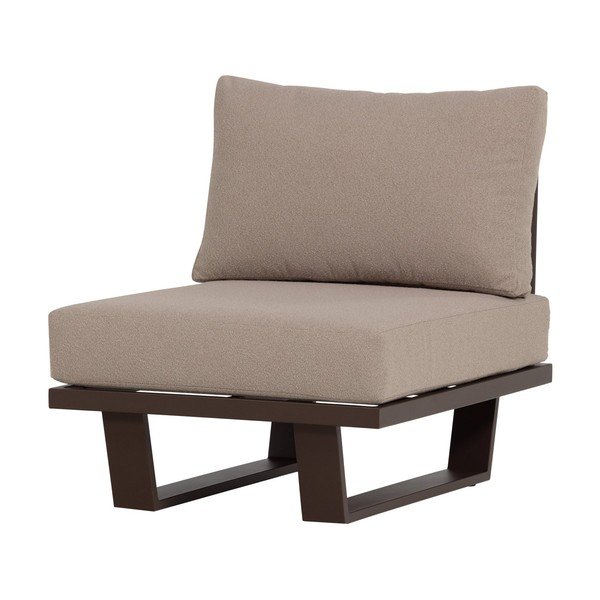 Hnedé kovové/polstrované záhradné kreslo Bear – WOOOD