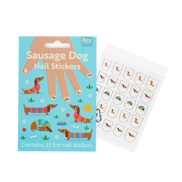 Kreatívna súprava Sunny Sausage Dog – Nail stickers – Rex London