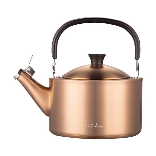 Varná kanvica z nehrdzavejúcej ocele v medenej farbe 1,5 l Diamante – Vialli Design