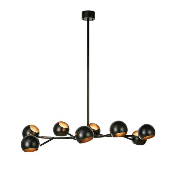 Čierne závesné svietidlo s kovovým tienidlom Edgar – Markslöjd