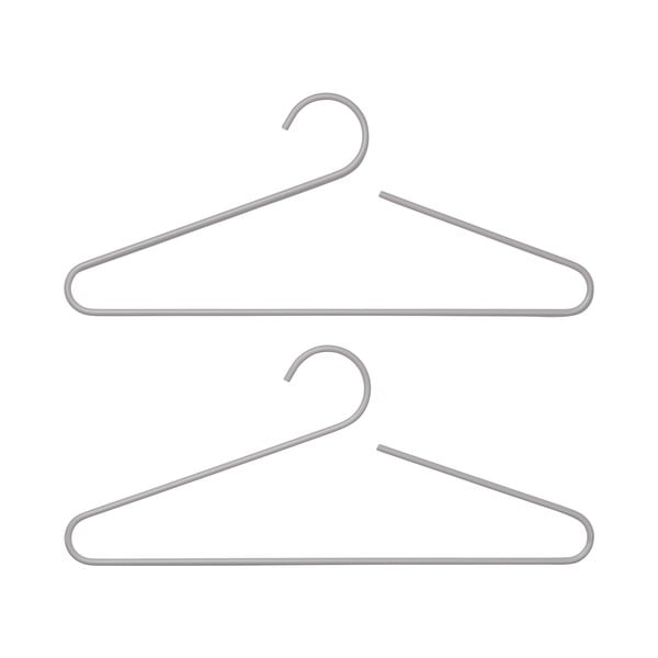 Sada 2 svetlosivých oceľových vešiakov Blomus-image-1