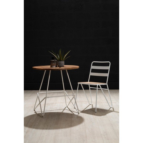 Biela/v prírodnej farbe jedálenská stolička z brestového dreva District – Premier Housewares-image-4