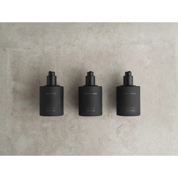 Čierne nástenné sklenené dávkovače mydla v súprave 3 ks 350 ml Kirei – Blomus-image-2