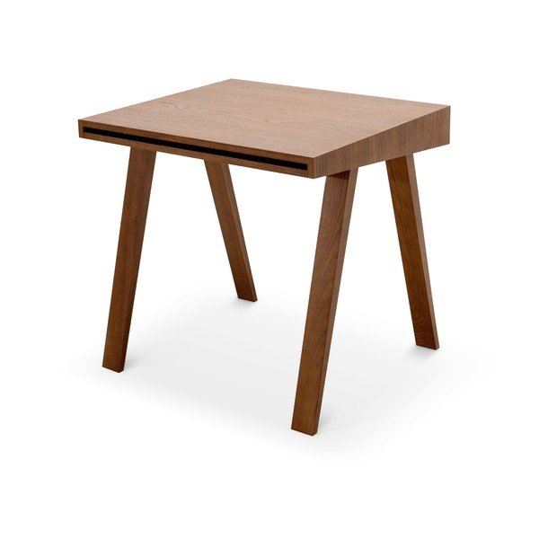 Hnedý stôl s nohami z jaseňového dreva EMKO 4.9, 80 x 70 cm-image-3