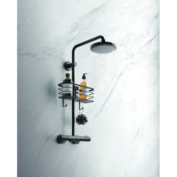 Čierna kúpeľňová polica Metaltex Origin-image-3