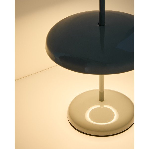 Svetlozelená LED stmievateľná stolová lampa s kovovým tienidlom (výška 35 cm) Porte – Kave Home-image-2