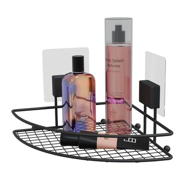 Samodržiaca rohová kúpeľňová polička Compactor Magic Bath-image-3