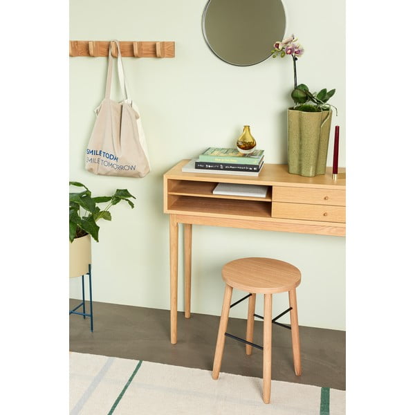 Nástenný vešiak z dubového dreva v prírodnej farbe Nomad – Hübsch-image-4