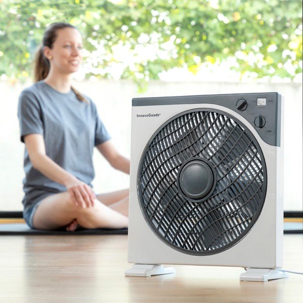 Biely podlahový ventilátor InnovaGoods, ø 30 cm-image-2