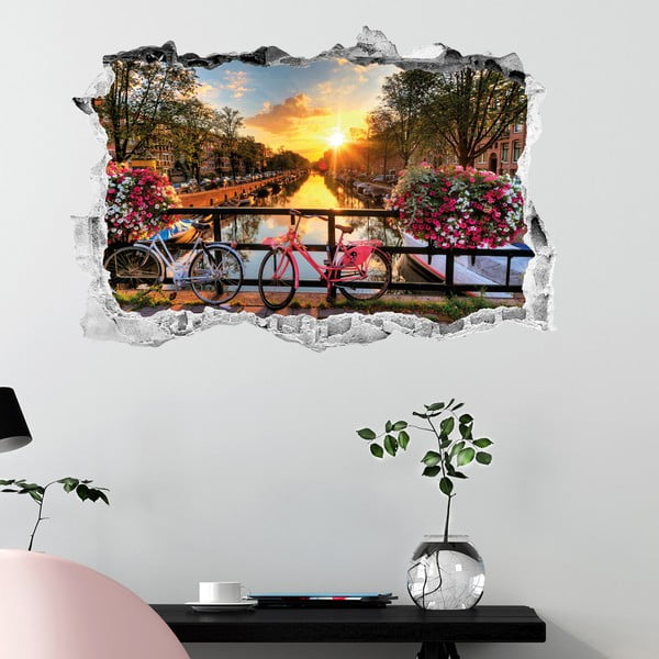 3D samolepka na stenu Ambiance Sunrise ovr Amsterdam-image-2