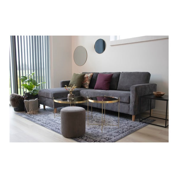 Okrúhle nástenné zrkadlo s rámom v zlatej farbe House Nordic Jersey, ø 60 cm-image-2