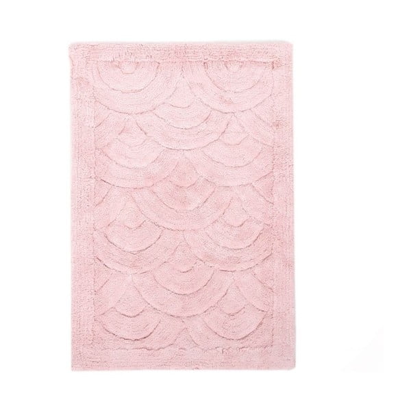 Ružová bavlnená kúpeľňová predložka Jake, 70 × 120 cm